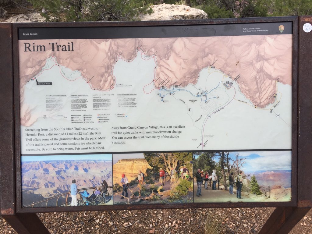 Rim Trail Hermits Rest to Pima Point