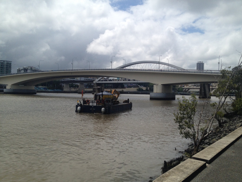 Along the Brisbane river.