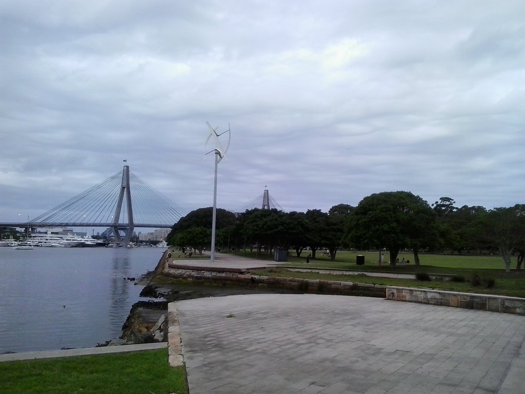 Walk around  the  bay and over the bridge